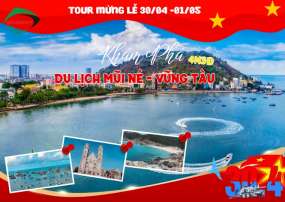 Tour Du Lịch Mũi Né - Vũng Tàu 4 Ngày 3 Đêm Lễ 30/4-1/5 (Bay VietnamAirlines)